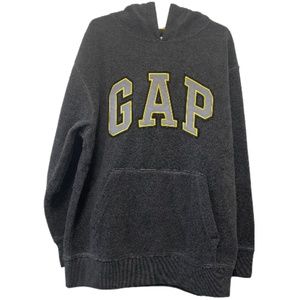 Gap Yellow and Grey Fleece Hoodie Sweatshirt Size M/8